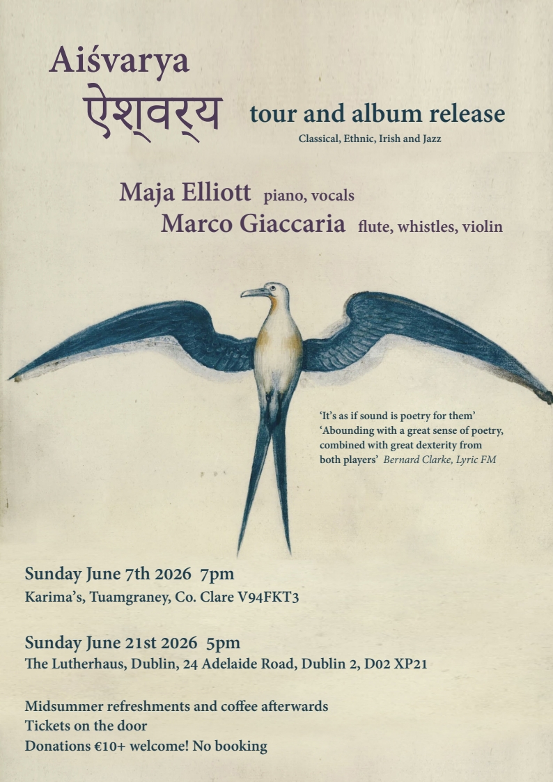 Maja Elliott & Marco Giaccaria: Aisvarya Tour 2026, the poster.